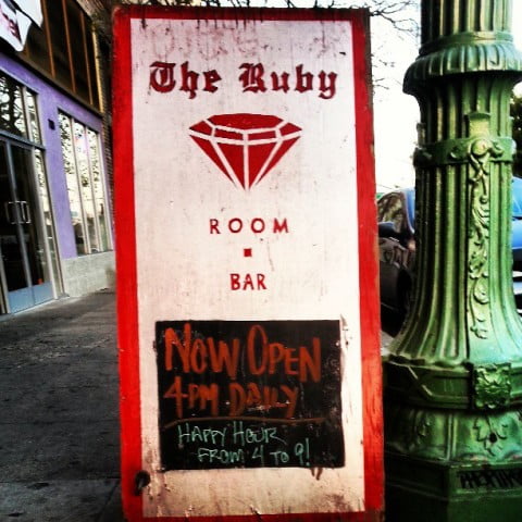 ruby room sign