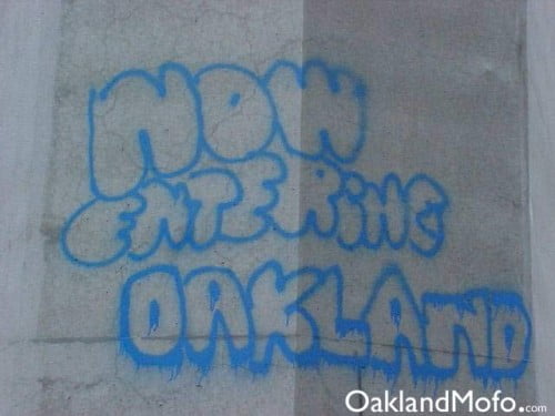now entering oakland
