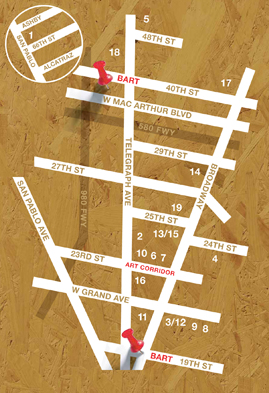 Oakland Art Murmur Map